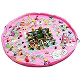 Large 59 Inch Diameter Large Portable Kids Children Infant Baby Play Mat Toys Storage Bags Organizer