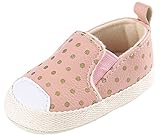 EOZY ベビー靴 幼児 赤ちゃん 春秋 水玉柄 ファーストシューズ 女の子 男の子 子供 キッズシューズ 滑り止め 歩行練習用 柔らかい かわいい ピンク 13CM