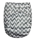 See Diapers Pocket Baby Cloth Diaper 2 Microfiber Inserts Adjustable (G Chevron) by See Diapers