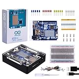 GeeekPi 学生用スターターキット (Arduino UNO R4 WiFi 用)、公式 UNO R4 WiFi ボード、透明アクリルカバー付き金属ケース、400 穴テストボード、USB-C ケーブル付き
