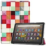 Fire HD 10 / Fire HD 10 Plus ケース 第11世代 2021年発売 [Gosento] 軽量 薄型 三つ折スタンドケース PUレザー Fire HD10 / Fire HD10 Plus カバー [HLF]