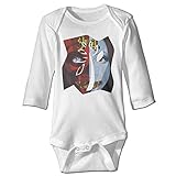 NINKI ゴースト ホラー ロック バンド 長袖ボディースーツ ベビー服 ロンパース プレゼント 柔らかい White 18 Months