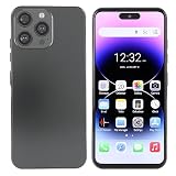 I14pro Max ロック解除携帯電話、Android 用 HD 6.6 インチフルスクリーン超薄型携帯電話、8GB RAM 256GB ROM、8MP 24MP デュアルカメラ、2.4G 5G Wifi デュアルカード携帯電話 (黒)