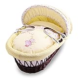 Izziwotnot Humphrey's Corner Lottie Fairy Princess Primrose Dark Wicker Moses Basket by Izziwotnot