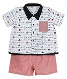 Stephan Baby Row Your Boat Bowling Shirt and Diaper Cover, 6-12 Months by Stephan Baby [並行輸入品]