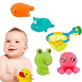 yeefant 6pcs子ベビーキュートカラフルな磁気おもちゃインテリジェンスEco Friendlyプラスチック釣りツール自動魚バスおもちゃ、安全性と耐久性ギフトfor Toddlers and K