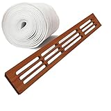 未完成マホガニー木製口カバーwith Fiberglass画面in Back面 4" Wide CNC-VENTCO-MD1+MESH-WOD-MAH-4x26x3/4