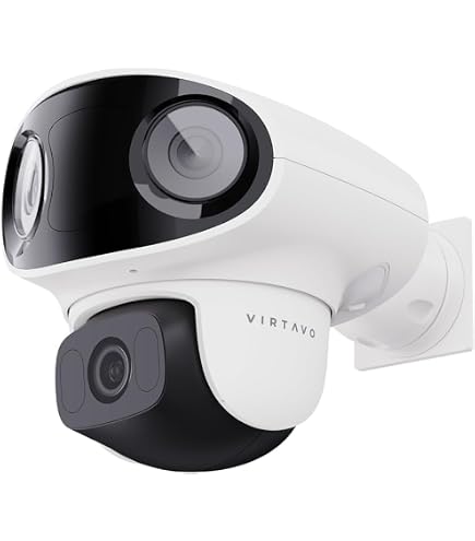 Amazon.co.jp: virtavo 防犯カメラ 屋外 三眼カメラ カラフルナイト