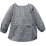 [KAK STYLE] 子供 スモック 100 110 120 130 140 (130, 黒)
