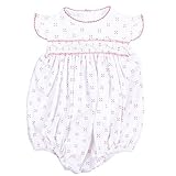 Magnolia Baby Baby Girls Strawberry Fieldsスモックバブルピンク カラー: ピンク