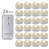 PChero LEDキャンドル LEDライト ゆらぎ 蝋燭 お祭り プロポーズ クリスマス リモコン付 24点セット