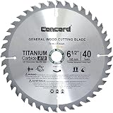 Concord Blades WCB0650T040HP 6-1/2-Inch 40 Teeth TCT General Purpose Hard & Soft Wood Saw Blade [並行輸
