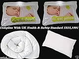JUNIOR ANTI-ALLERGY COT BED DUVET QUILTS, PILLOWS BABY NURSERY TODDLERS 4.5 Tog Quilt With Pillow by