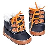 Domybest秋冬 幼児用靴 スノーブーツ かわいい ソフトソール おしゃれな 子供用スパンコールシューズ 0-1歳に適しています ベビー小児靴 新生児の贈り物 写真小道具 厚い暖かさファッションキ