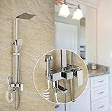 シャワーBath部屋のステンレススチールトップシャワーヘッド蛇口，Quartet 4つ調節可能なWaterfall Annihilateハンドヘルドシャワーシャワー