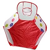 Kidsボール、Junke Pop Up Hexagon Polka Dot Children Ball PlayプールテントCarry Toteおもちゃ+ 50 Balls
