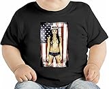 American Flag Babe Topless オーガニックベビーTシャツ 12 - 18 Months
