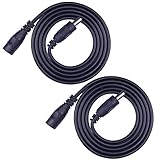 Kabenjee 2x 1m ACアダプタ延長ケーブル,LEDテープ用電源コードDC パワーケーブルDC 5.5x2.1mmプラグジャック延長ケーブル,CCTVカメラ、IPカメラ、DVR、Webカメラ