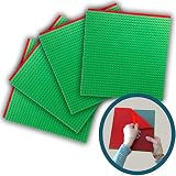 Peel-and-Stick LEGO? Compatible Baseplates - 4 pack (10" x 10") - Fastest and Easiest DIY Play Table