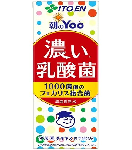 Amazon.co.jp: 伊藤園 朝のYoo(ヨー) 濃い乳酸菌 200ml紙パック×24本入