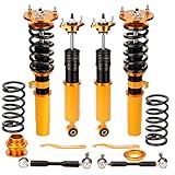 maXpeedingrods 車高調キット for BMW Z4 サスペンションMモデルを除く エアショックアブソーバーストラットキット コイルオーバー コイルスプリング レンチ付き 車高調節可能 黄