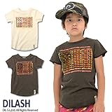 (ディラッシュ)DILASH 初夏'15 アメリカンフラグ風半袖Tシャツ 90 チャコール