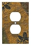 Big Sky Carvers 30170448 Pinecone Single Outlet Cover [並行輸入品]