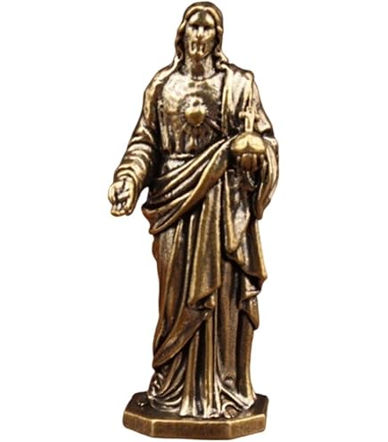 Amazon.co.jp: 【dsdsad】ミニチュア木彫り イエス・キリスト像 8cm