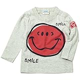 《H28秋冬物》 CHANNEL(チャンネル) 天竺こまったニコチャン長袖Tシャツ 90cm /杢グレー NO.CN-6409