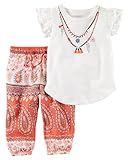 カーターズ Carter's タンクトップ Tシャツ セット 2-Piece Tassel Tank & Poplin Jogger Set 12M (72-78cm) [並行輸入品]