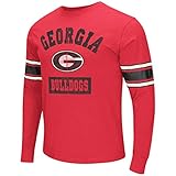 Georgia Bulldogs NCAA " Meteor " Soft Slub Long SleeveプレミアムTシャツ