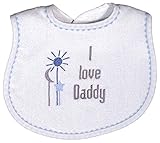 Raindrops I Love Daddy Embroidered Bib, Blue by Raindrops