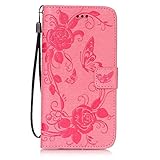 UNEXTATI iPhone8 Plus ケース PUレザー 手帳型ケース カバー カード収納 iPhone8 Plus 用 Case Cover (ピンク #2)