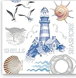 ミッシェルデザインワークス ペーパーカクテルナプキン 25cmX25cm 1パック20枚入り デコパージュ ドイツ製 Rakka MD-NAP386 ザショア (ブルー)