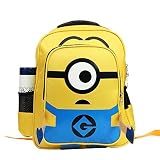 SNOWHALE Minions Children School Bag,School Backpack For Kid,School Bag For Child (Large, Yellow) [並