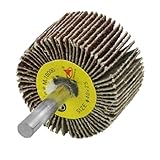 uxcell 軸付き砥石　フラップホイール　研磨フラップホイール　研削工具　ポリッシャー　40×25×6mm　80グリット　18000 RPM　スピンドル　40×25mm
