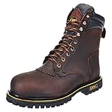 CebuメンズTK Lacer 8 " steel-toe Work Boot カラー: レッド