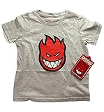 （スピットファイア）Spitfire Wheels 赤ちゃん ベビー Tシャツ 半袖 Bighead Fill TODDLER T-Shirt（4T）Athletic Heather/Red（グレー×