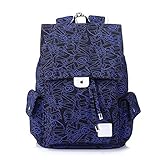 必要に応じて学校で40センチメートルキャンバスバッグのバックパック通学ユニセックス人気 (ブルー)
