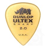 Jim Dunlop Ultex Standard Pick 12枚セット 2.00mm アルテックス シャープ ピック ＆ Musent Custom Players Pick 付き | 433B200-ULT-12P