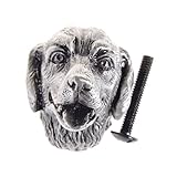 (ライチ) Lychee アンティーク金物取っ手 取手 ヨーロッパ風 犬頭 ブロンズ ハンドル つまみ ドアノブ 引き出し キャビネット 食器棚 ネジ付き