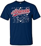 MLB Atlanta Bravesチーム署名付きTシャツ、3 x l、海軍