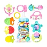 toymytoy 10pcs Rattle Teether Set Baby Toys Shake and Grap RattleおもちゃGiantミルクボトルfor新生児幼児