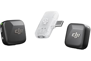 DJI Mic Mini (2 TX + 1 Mobile RX), Wireless Microphone for iPhone/Android, Plug and Play, Compact & Lightweight, Cross-Model Pairing, Premium Audio, Stable Transmission, Noise Cancelling