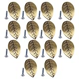 monkeyjack 14ピースリーフ型キッチン家具ドレッサークローゼットビンドアプルハンドルノブwithインストールネジ