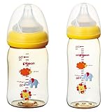 【セット買い】 ピジョン 哺乳びん 母乳実感 プラスチック製 アニマル柄 160ml + 240ml