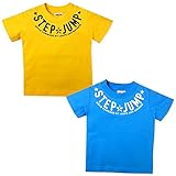 (ブルー/95cm)ベビー服 男の子 Tシャツ 半袖 ロゴ 星プリント 男児 ベビー