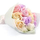 Yobansa 造花 フレグランス ソープフラワー プレゼント 花束 石鹸 薔薇 枯れない 花 バラ ブーケ プレゼント 結婚祝い 誕生日 母の日 父の日 定年祝い 還暦祝い 新築祝い 送別会 メッセ