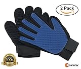 CARTENER Deshedding Glove for Gentle and Efficient Pet Grooming Dog Cat Hair Removal Brush True Bath