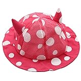 Hollazilla(ホラズイラ) ベビー パラソル 日焼け止め帽 赤ちゃん 点々 夏 メッシュカップ クロワッサン帽